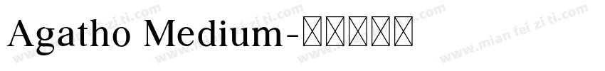 Agatho Medium字体转换
